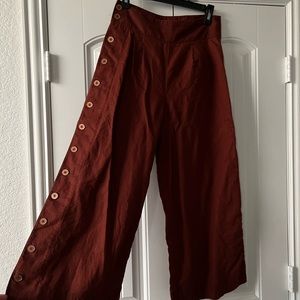 Wide Leg Anthropologie Linen Pants